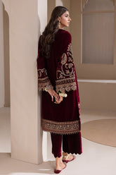 D-421 Unstitched - 2piece - Embroidered Velvet by Baroque